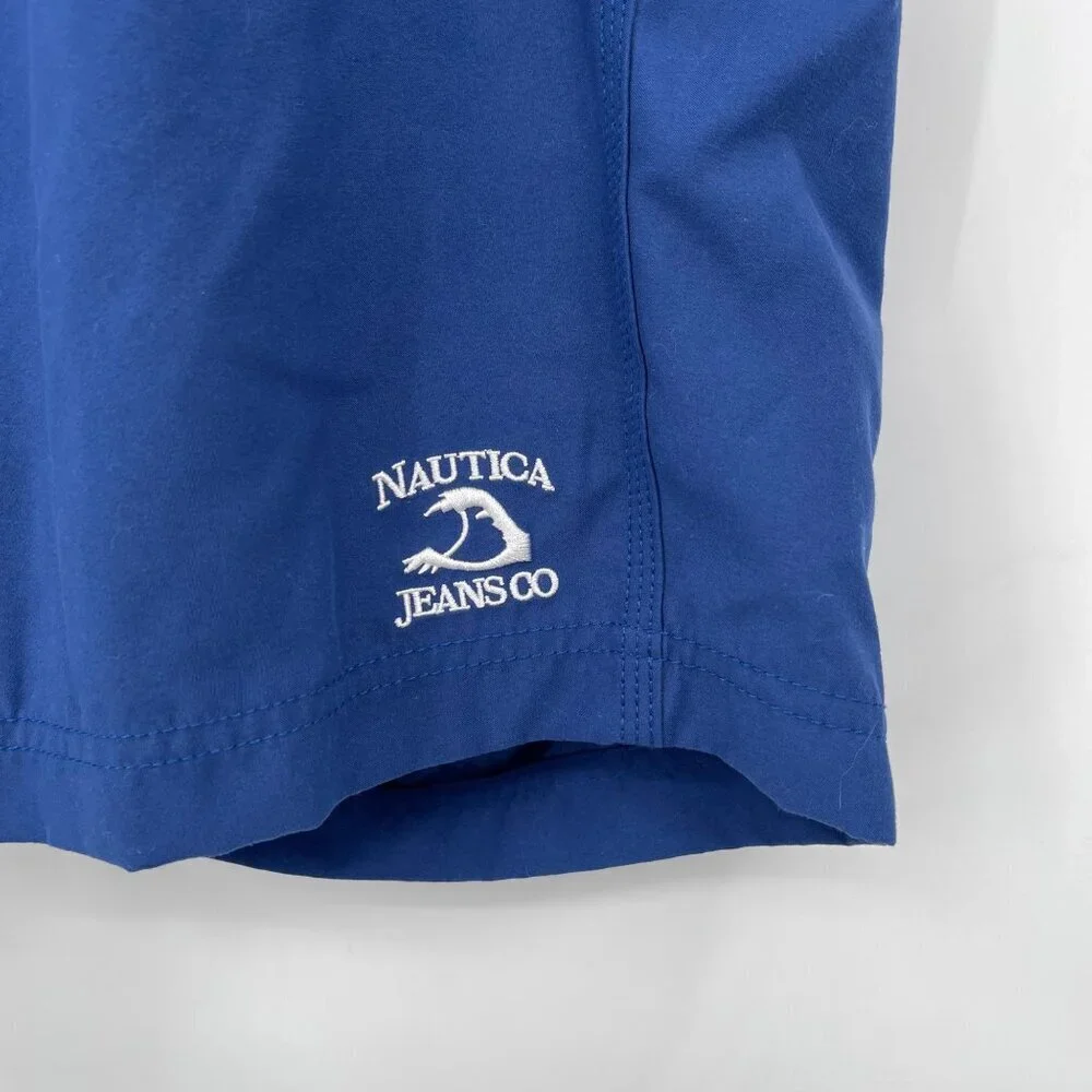 Nautica Retro Colorblock Board Shorts‎ Men's 32 Logo Surf Beach Vacation